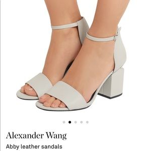 Alexandra Wang Abby Leather Sandals - Size 7